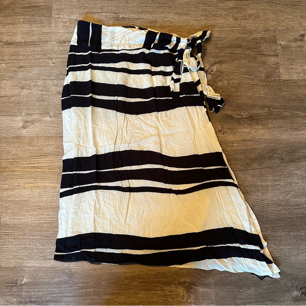 VIX Paula Hermanny Blue White Striped Skirt